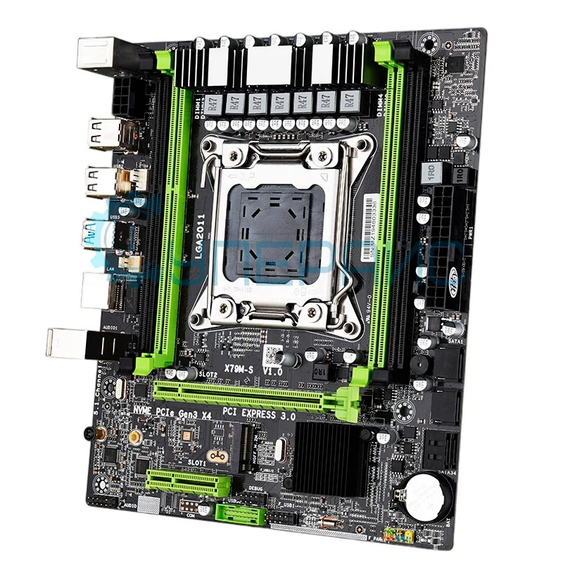 Материнская плата JINGSHA X79M-S 2.0, Intel 7 Series, LGA 2011, DDR3 фото 1