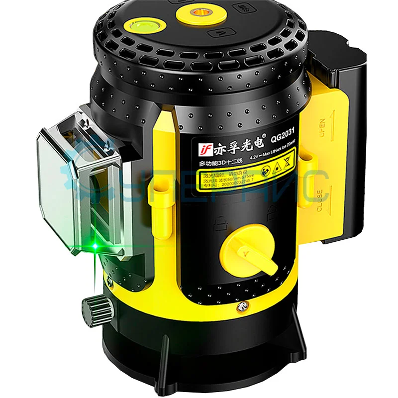 Двенадцатилучевой нивелир QG2031 (зелёный лазер) со штативом фото 1