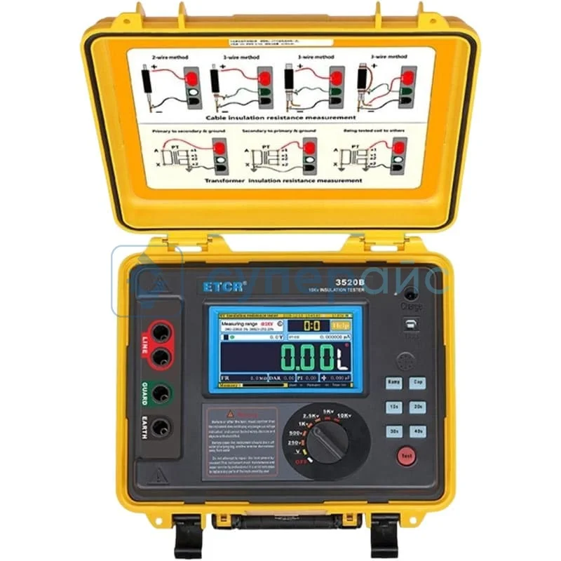 Тестер сопротивления изоляции ETCR ETCR3520B фото 1