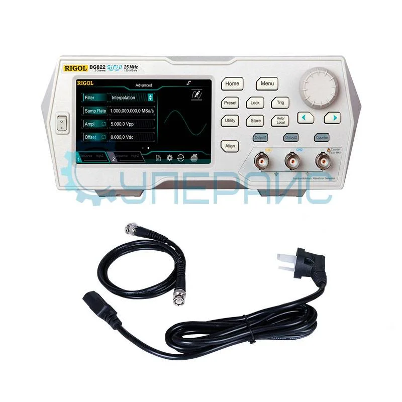 Высокочастотный генератор сигналов Rigol DG822 с дисплеем фото 6