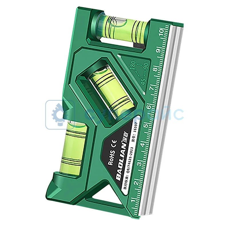 Магнитный металлический уровень BAOLIAN Level-01 (105 мм) фото 1