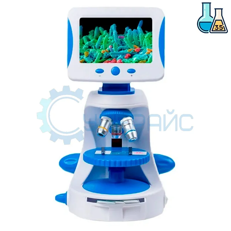 Учебный биологический микроскоп 2000X с дисплеем фото 1