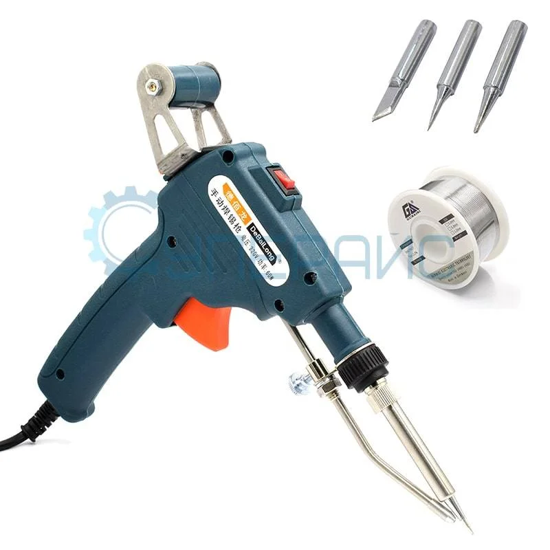 Паяльный пистолет De Bailong с подачей припоя (60 Вт) фото 7