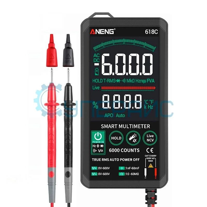 Портативный цифровой мультиметр ANENG 618C фото 1