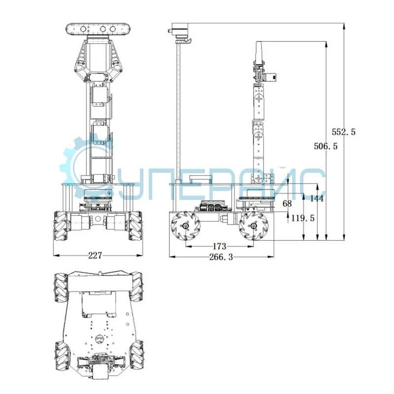 Роботизированная рука WHEELTEC R500A с гибким механическим когтем фото 3