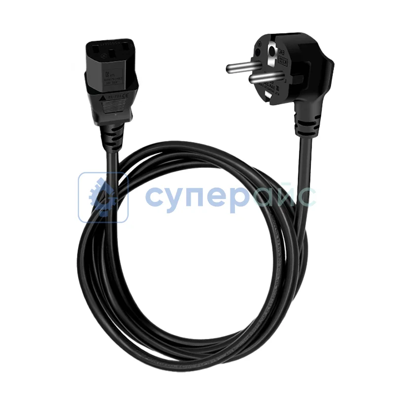 Кабель питания IEC C13 - Евровилка, 1.4м фото 2