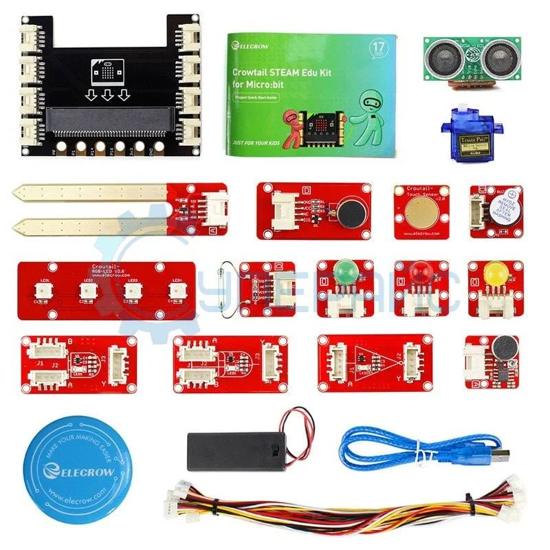Стартовый набор датчиков Elecrow Crowtail STEAM Edu Kit, совместимый с контроллером BBC micro:bit фото 1