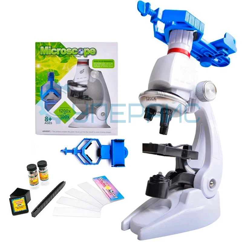 Детский микроскоп 1200X с адаптером для смартфона фото 14