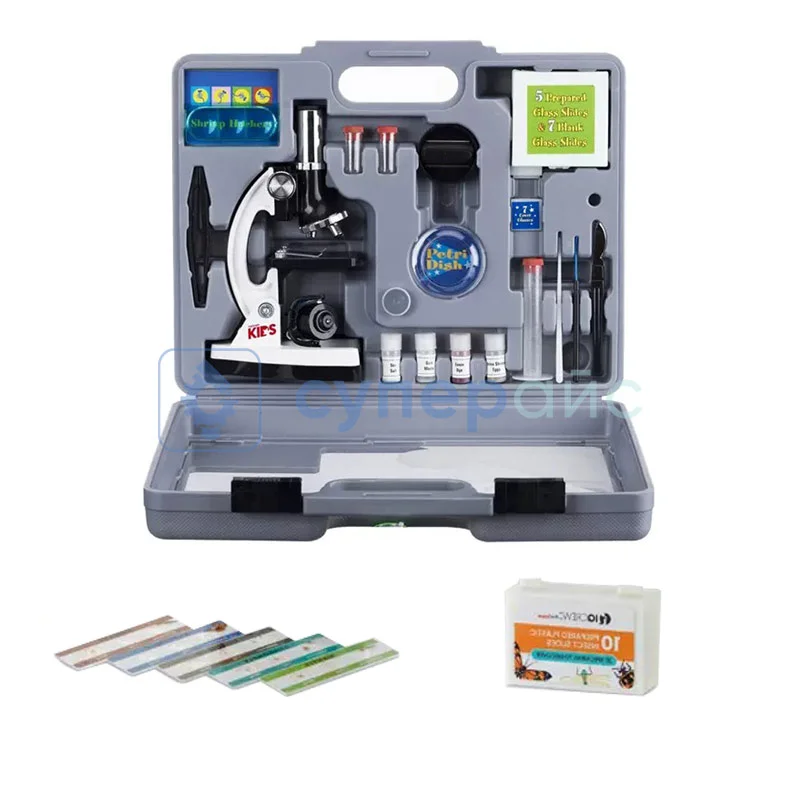 Учебный микроскоп AmScope M30-ABS-KT2-W-INST-B фото 1