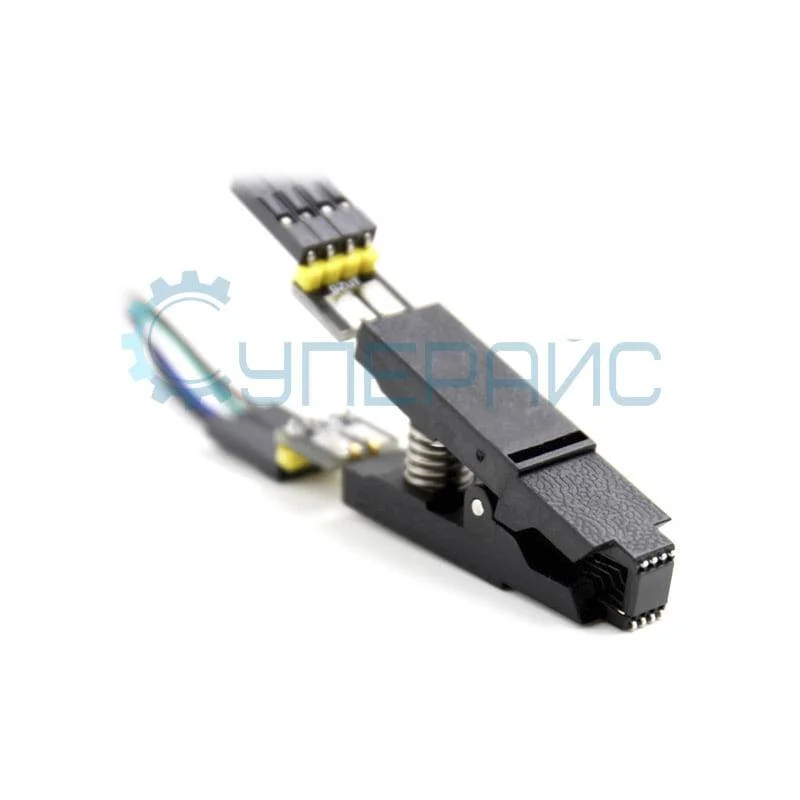 Пружинный адаптер для микросхем в корпусе SOP8 (переходник-прищепка) фото 2