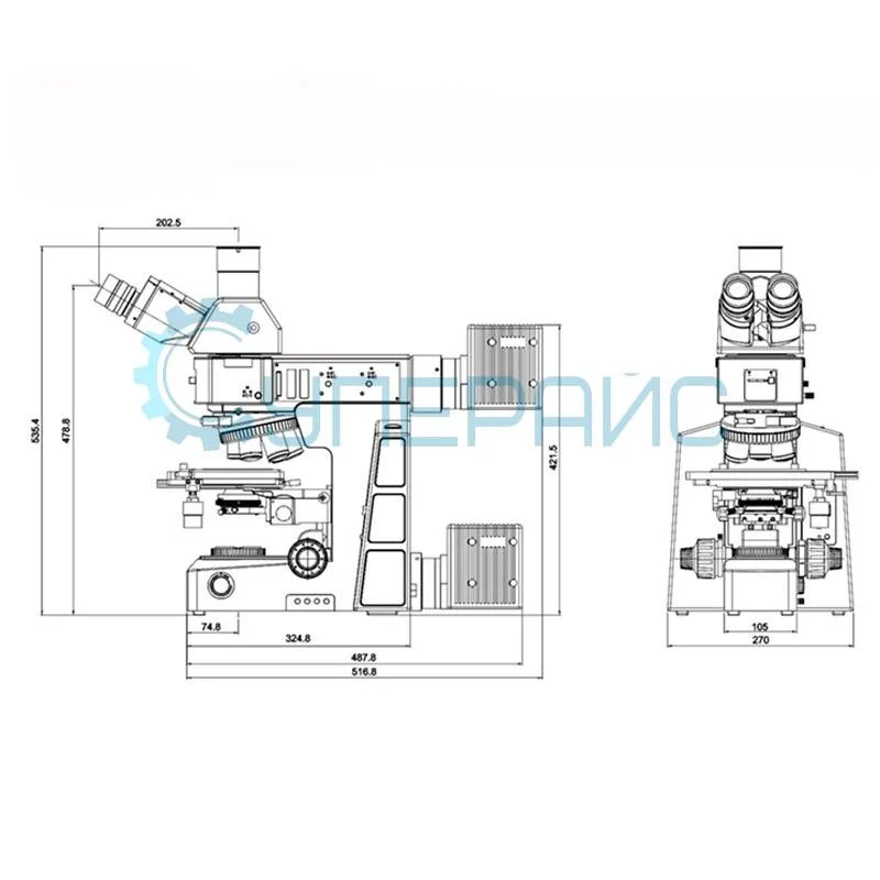 Профессиональный металлографический микроскоп Opto-Edu A13.0910-R фото 3