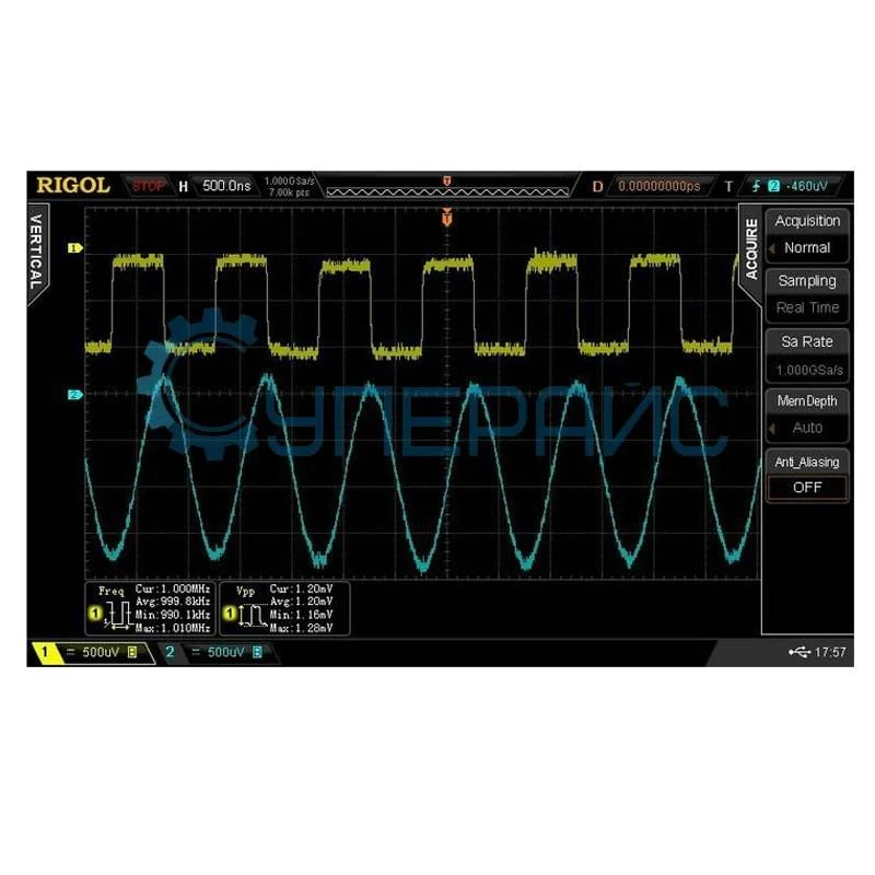 Цифровой осциллограф RIGOL DS2072A (2 канала х 70 МГц) фото 5
