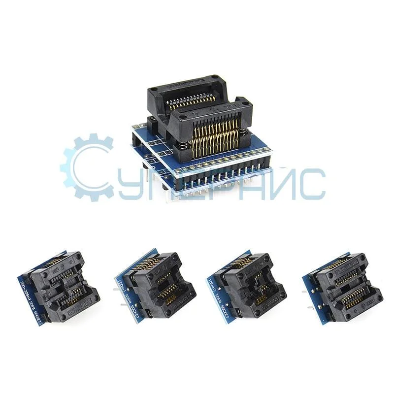 Переходники для программирования микросхем в корпусах SOP8/16/20/28 (5 шт.) фото 1