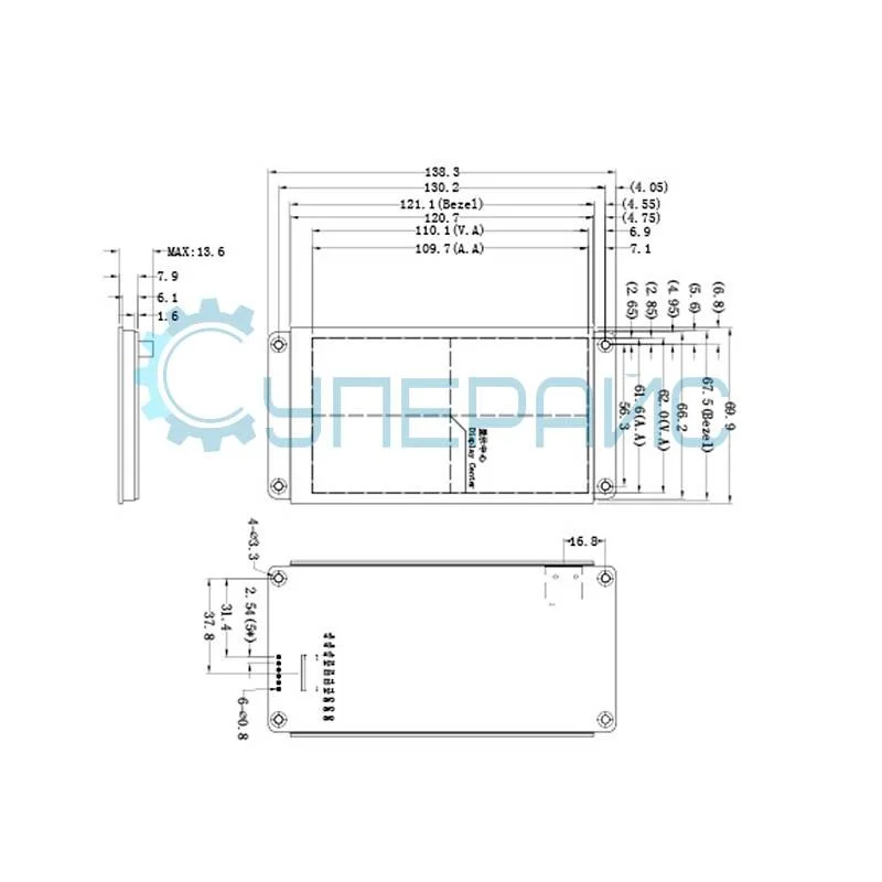 Полноцветный TFT экран DWIN DMG85480C050_03W фото 2
