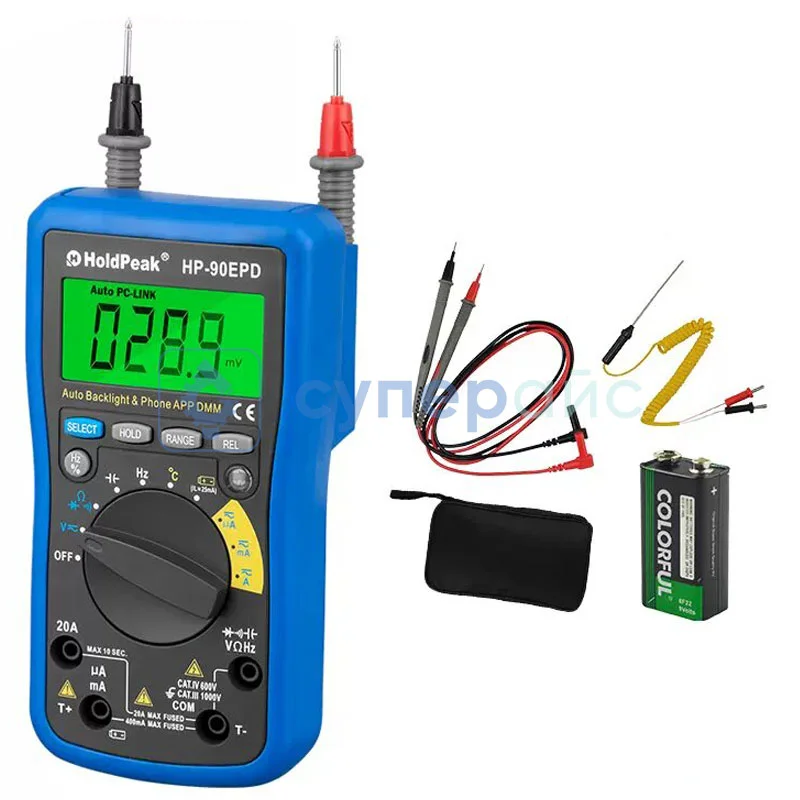 Многофункциональный тестер HoldPeak HP-90EPD фото 4