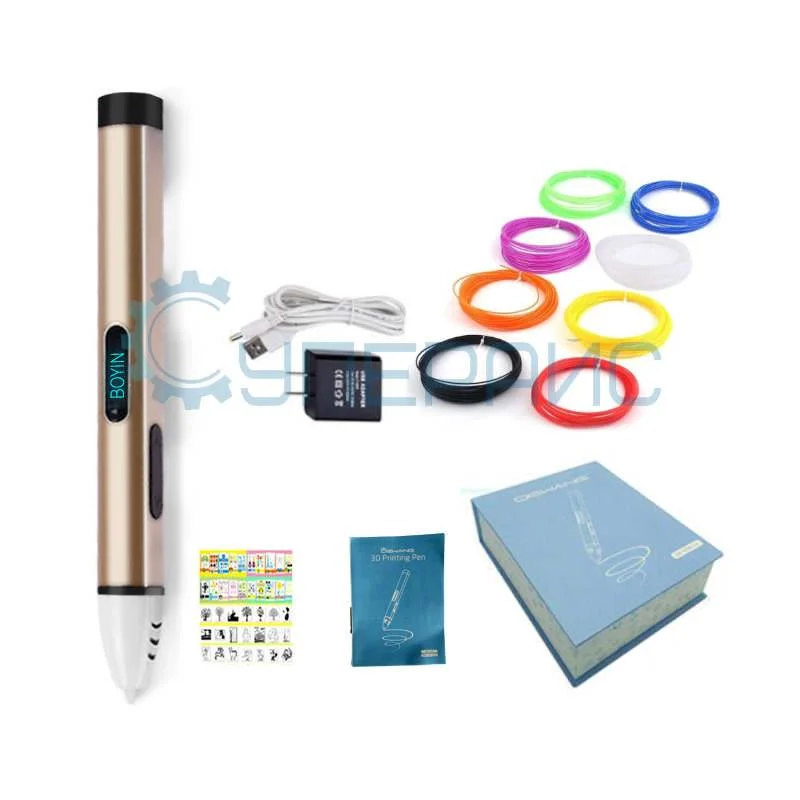 Цифровая 3D ручка Dewang RP300A с 40 метрами пластика фото 4