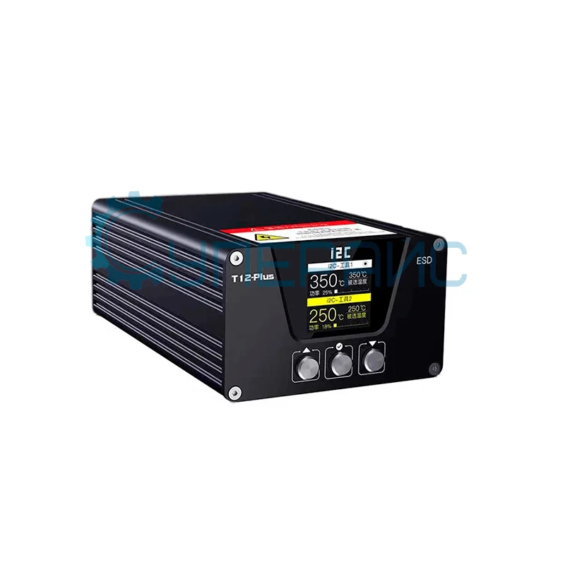 Двухканальная станция для пайки i2C T12-Plus, 240 В, IPS дисплей фото 2