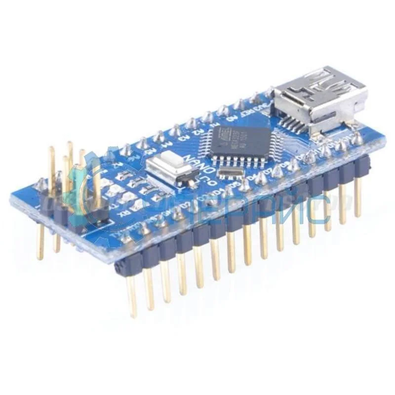Плата Nano V3.0 (Arduino - совместимая CH340G + ATMEGA328P-AU), программируемый контроллер фото 1