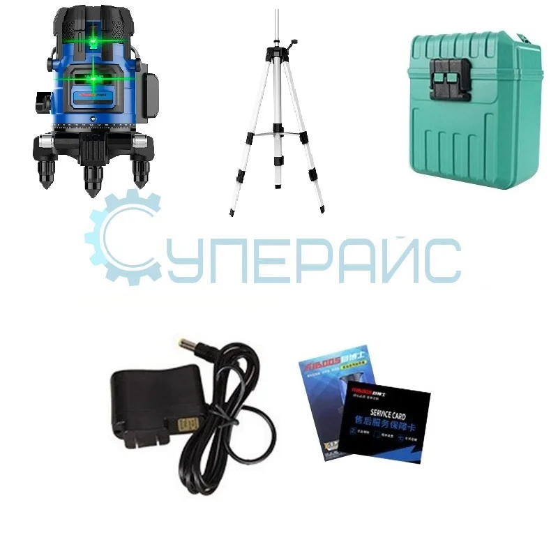 Двухлучевой нивелир MBOOS MBS-8969 (зелёный лазер) со штативом фото 6