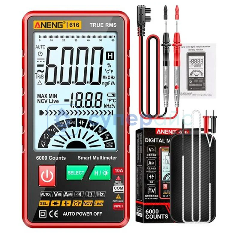 Интеллектуальный цифровой мультиметр ANENG 616 фото 3