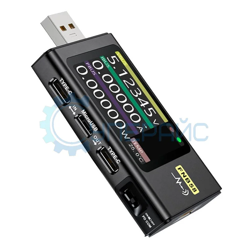 Универсальный USB-тестер FNIRSI FNB58 фото 1