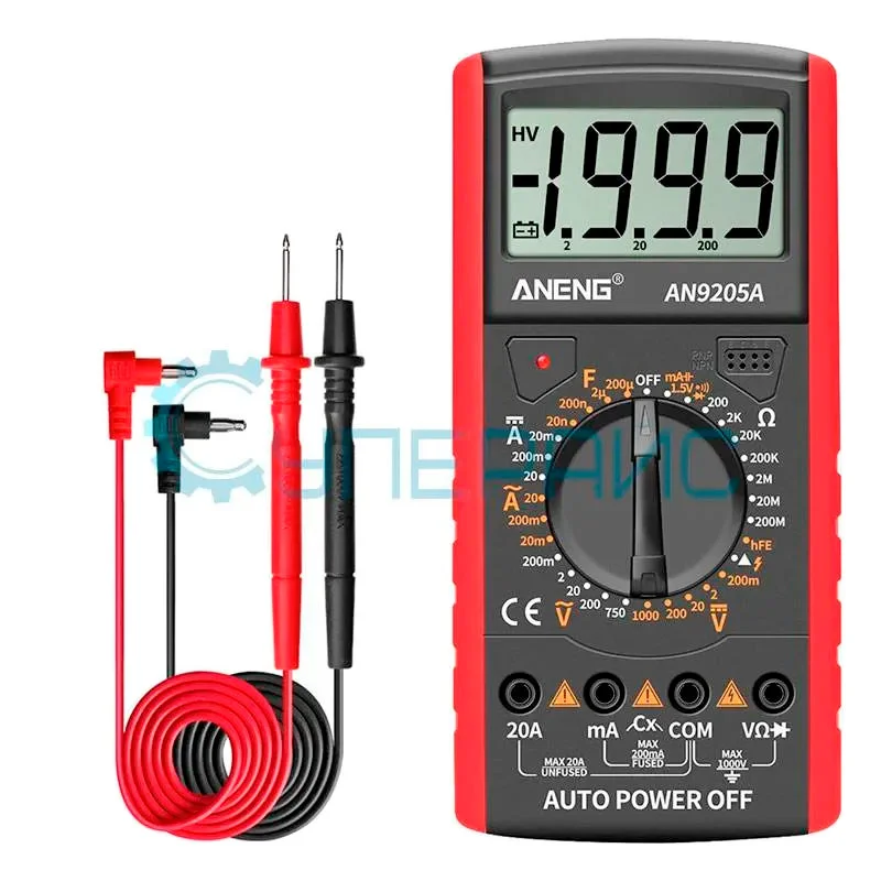 Портативный ампервольтомметр ANENG AN9205A фото 4
