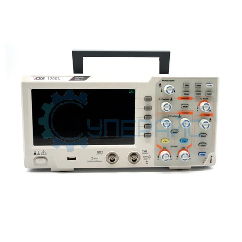 Осциллограф настольный цифровой VICTOR 1200S (2 канала, 200 МГц) фото 1