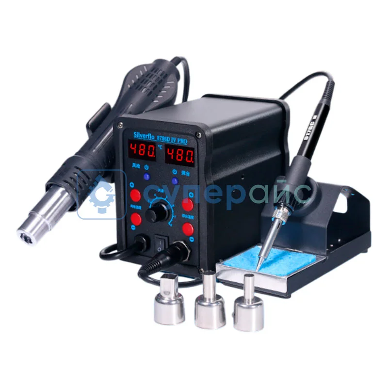 Термовоздушная паяльная станция Silverflo 8786D IV PRO фото 1