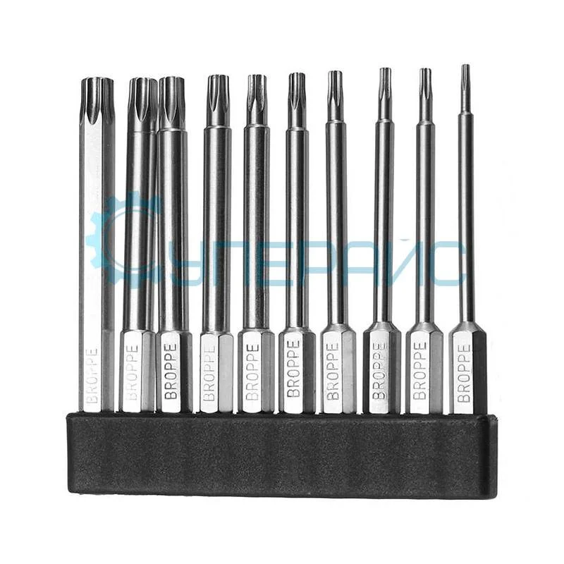 Набор бит BROPPE Torx с внутренним отверстием 10 шт фото 3