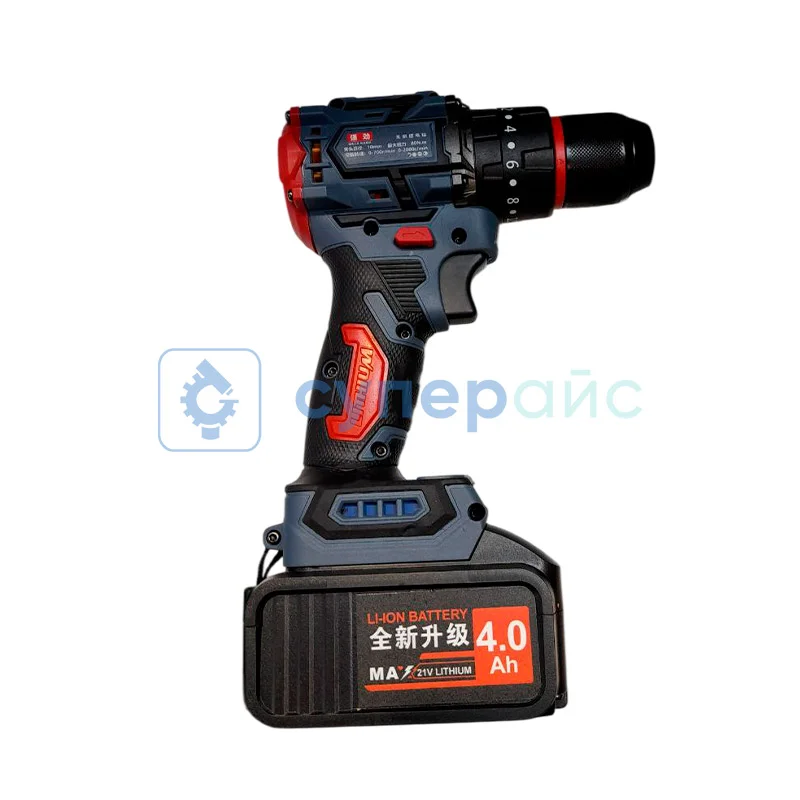 Аккумуляторный шуруповерт 21В с двумя аккумуляторами фото 1