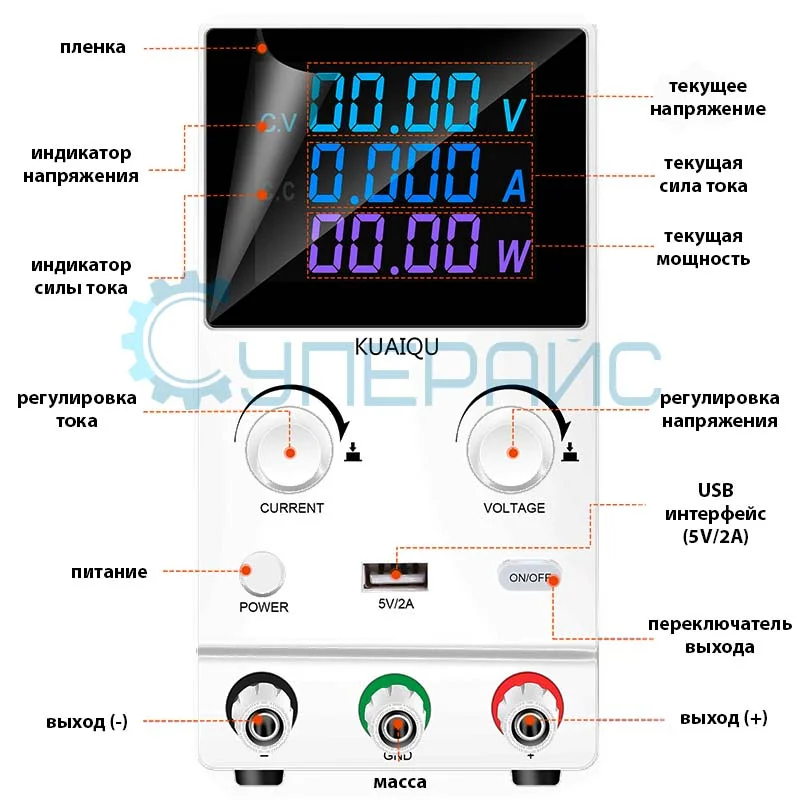 Регулируемый источник питания KUAIQU SPPS-B605D (60В, 5А) фото 2