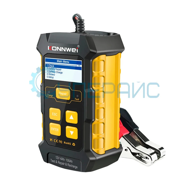 Анализатор автомобильных аккумуляторных батарей Konnwei KW510 фото 1