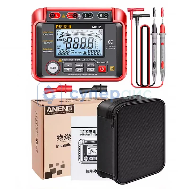 Тестер сопротивления изоляции ANENG MH12 фото 3