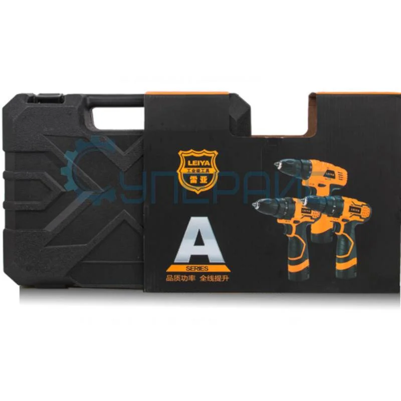 Аккумуляторный шуруповерт Leiya DD0114 с двумя батареями и кейсом фото 2