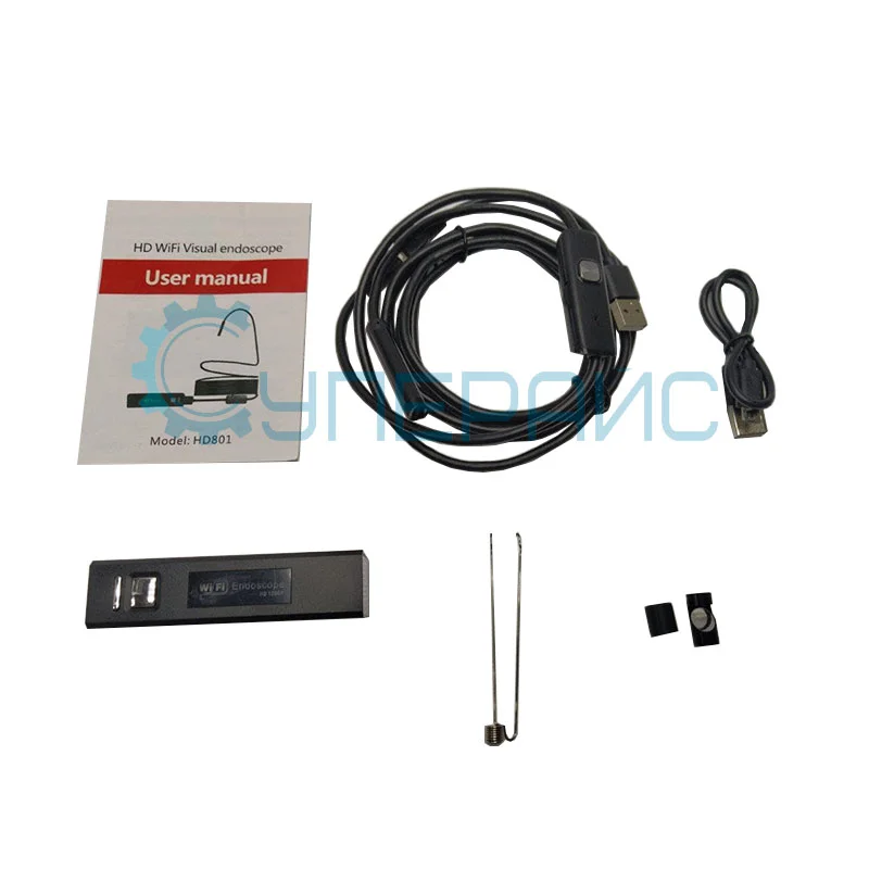 Эндоскоп WiFi HD1200P (полужесткий кабель, 2 м) фото 7