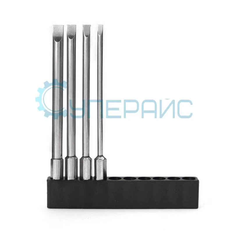 Биты прямой шлиц для шуруповерта BROPPE SL 4 шт фото 2