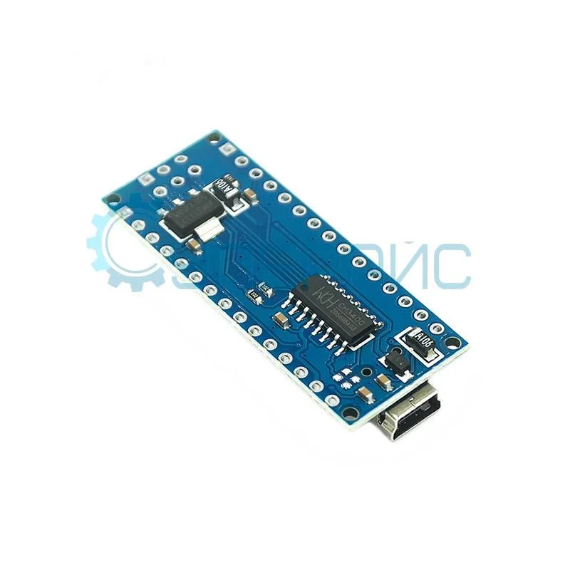 Плата Nano V3.0 CH340G Arduino совместимый контроллер с не припаянными штыревыми разъёмами фото 1