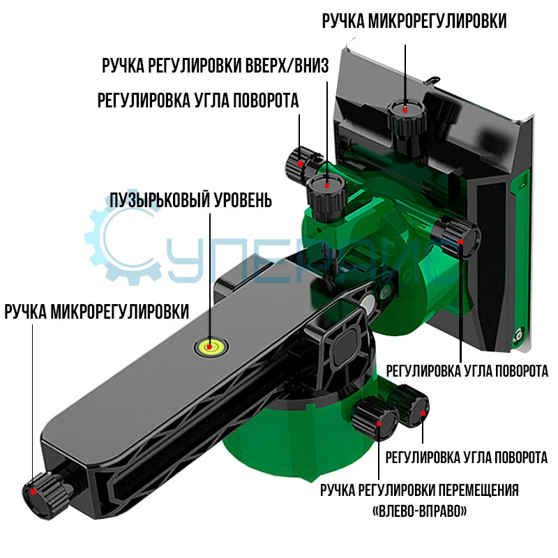 Нивелир KEWOLONG KWL-0128 (12 лучей) зелёный лазер фото 2