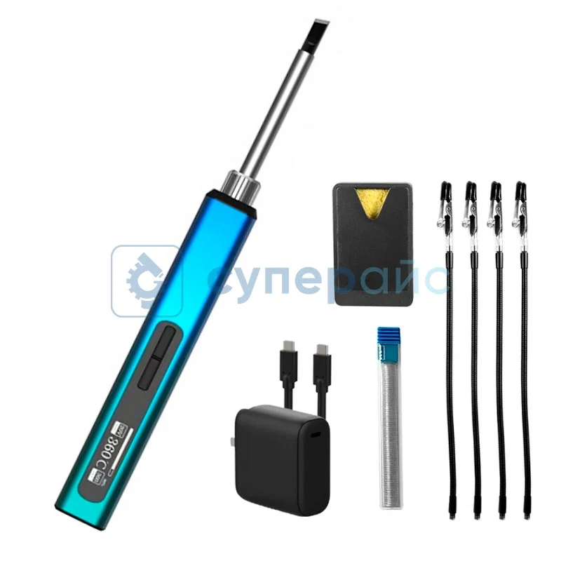 Паяльник RONGUAN Feizer RGS65 c зарядкой и зажимами (65 Вт) фото 1