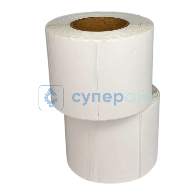 Термоэтикетки 58x40 мм, 2 рулона, ЭКО, 700 этикеток, без печати, со втулкой фото 3