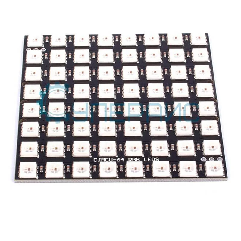 Панель-матрица 8х8 RGB светодиодов на базе чипа WS2812B фото 1