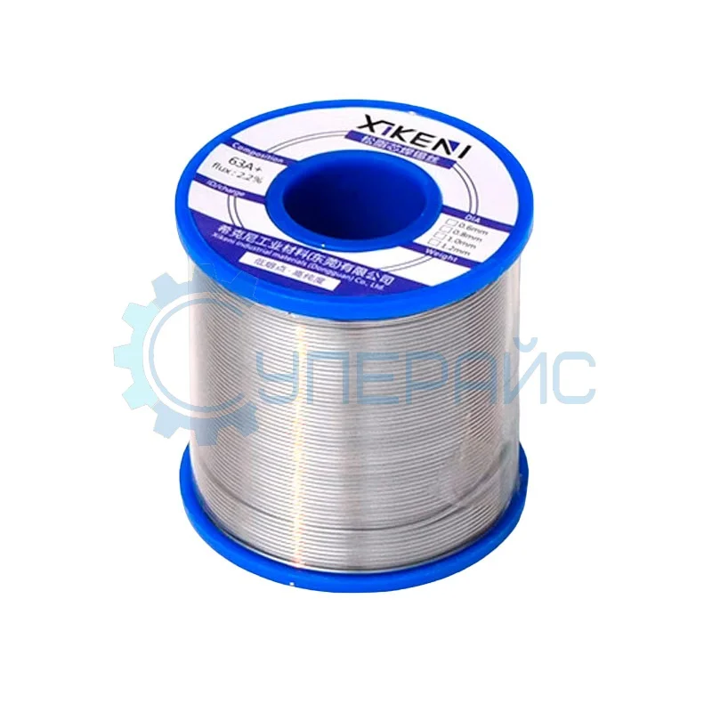 Припой с содержанием олова (Sn) 63%, 1 мм, 500 г фото 1