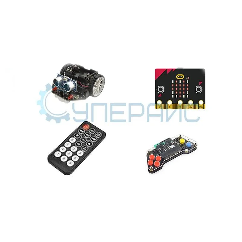 Робот-машинка DFRobot Maqueen 4.0 с платой BBC micro:bit, пультом и джойстиком фото 1