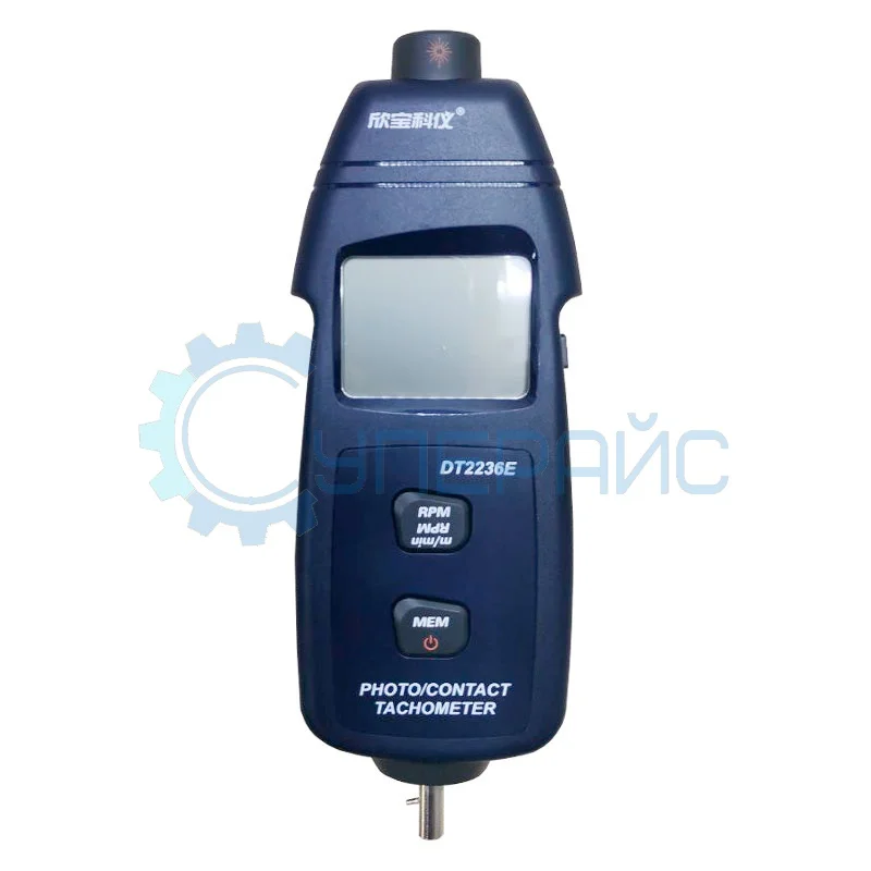 Комбинированный цифровой тахометр SanpoMeter DT2236E бесконтактный, лазерный фототахометр фото 1