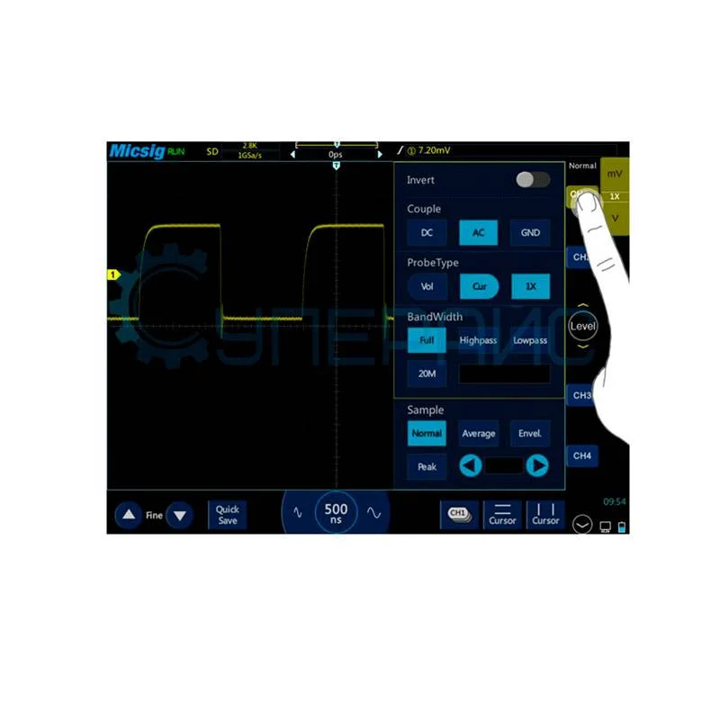 Планшетный цифровой осциллограф Micsig TO1072 (2 канала, 70 МГц) фото 15