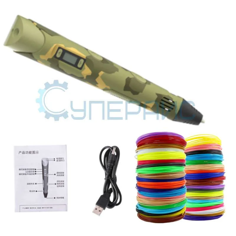 3D ручка Bapasco BP-100A с 400 метрами пластика фото 4