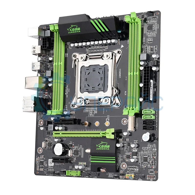 Системная плата JINGSHA X79, 4 канала оперативной памяти, форм-фактор ATX фото 1