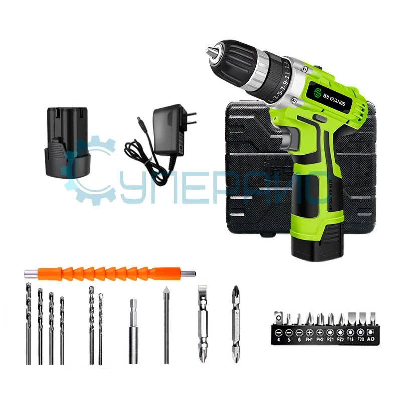 Дрель-шуруповерт Guanshi DZ168 с кейсом фото 1