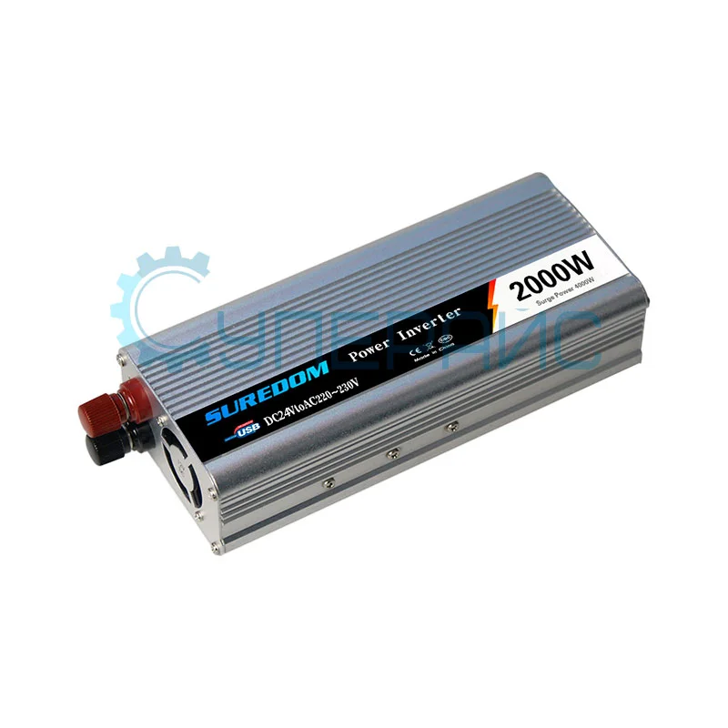 Инвертор (модифицированный синус) SUREDOM YSCZ-2000W, 24В-220В, 2000 Вт фото 2