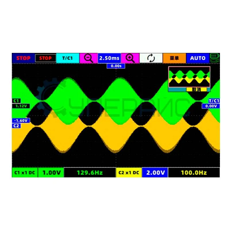 Портативный двухканальный осциллограф с генератором сигналов JINHAN SMTO502S фото 4
